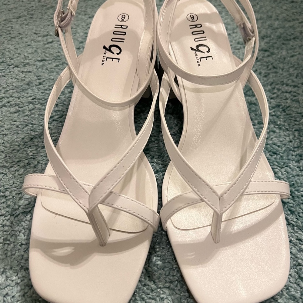 Strappy thong block sandal